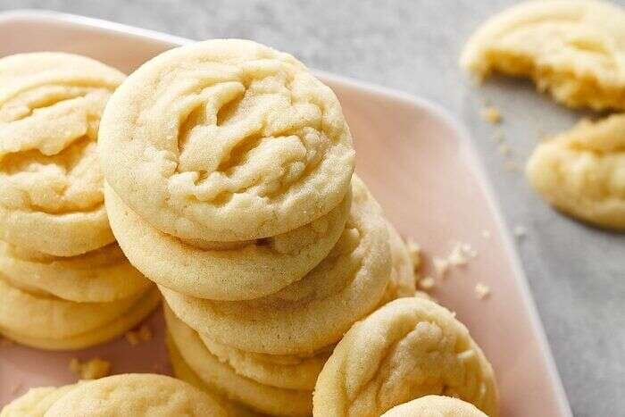 Soft Amish sugar cookies with a lightly golden finish