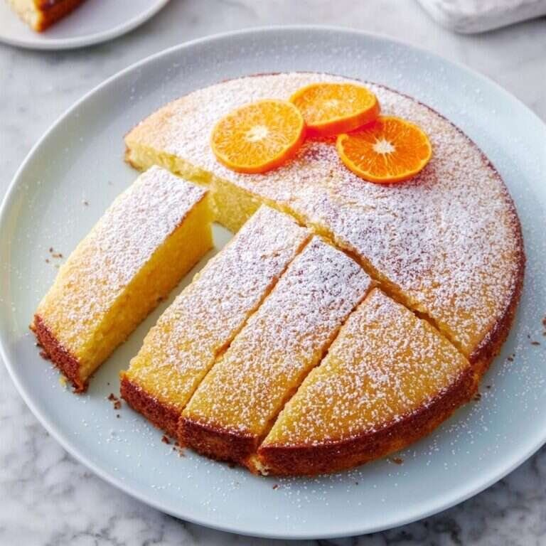 Orange olive oil cake with fresh citrus and a light sugar finish